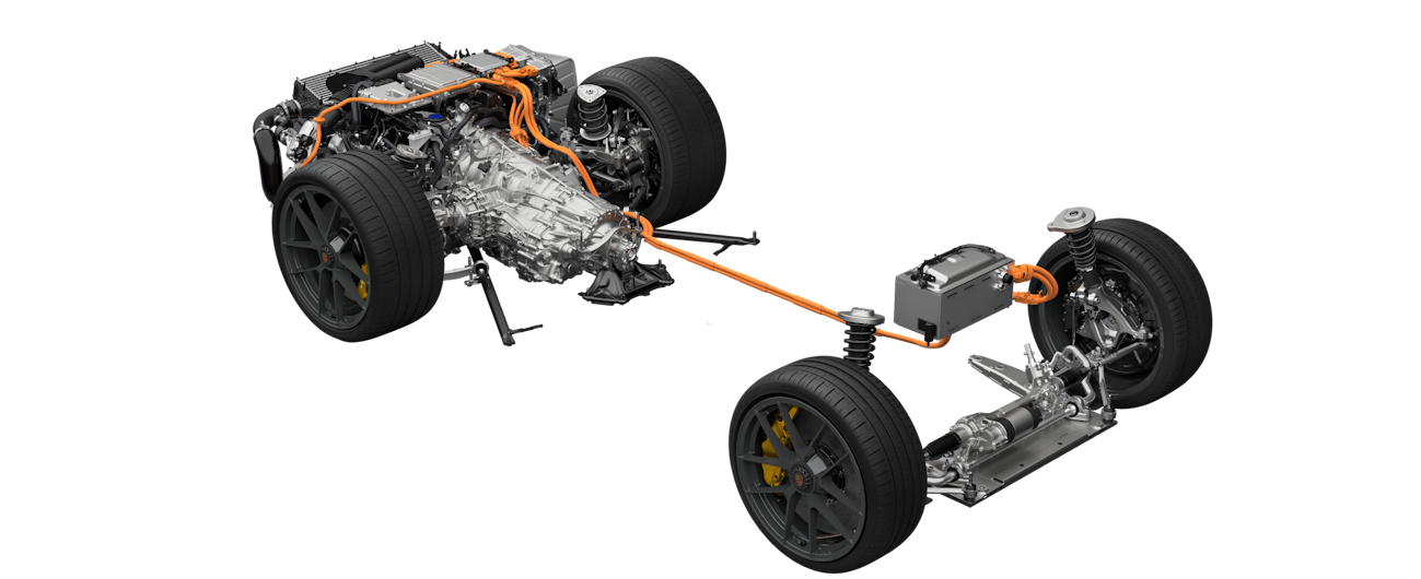 保时捷 911 carrera gts 底盘的技术图形