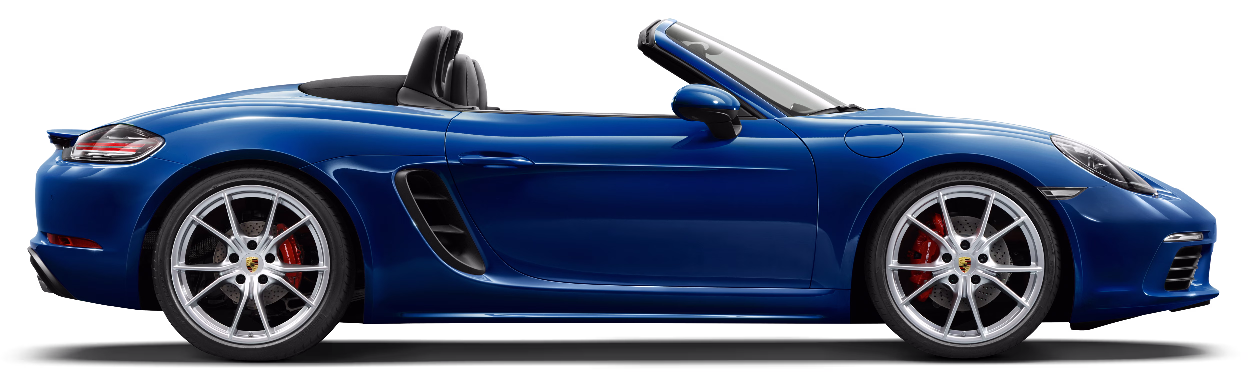 保时捷 718 Boxster S 的侧面照。