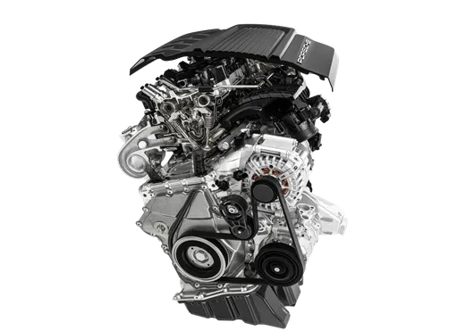 Technical diagram of the 2.0-litre R4 turbo engine in the Porsche Macan.