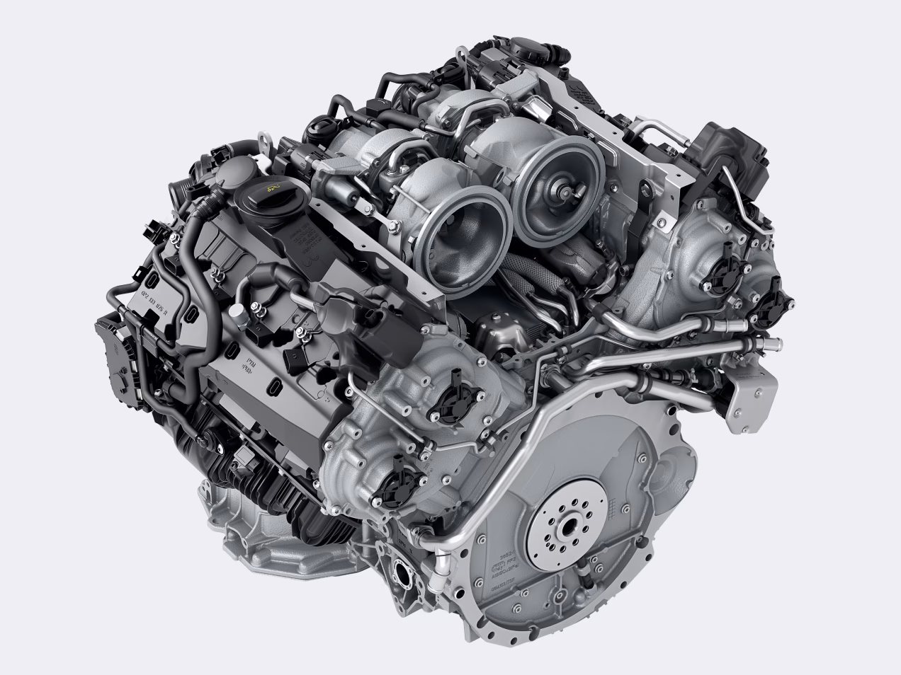 Graphic of the V8 engine in the Panamera Turbo E-Hybrid Executive.