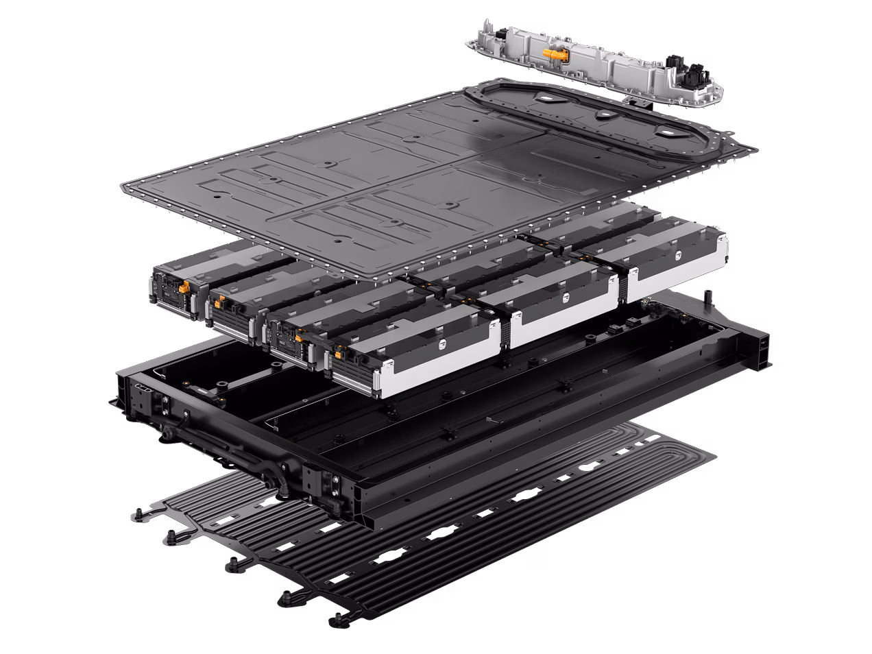 Un Macan Bleu Givré métallisé circulant sur une route en bord de mer. Vue de devant.