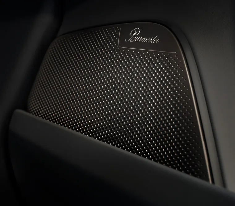 Porsche Panamera Turbo E-Hybrid Executive interior: detailed view of a speaker of the Burmester® 3D high-end surround sound system.