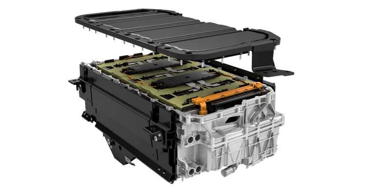 Graphic of the high-voltage battery from the Porsche Panamera Turbo E-Hybrid Executive.