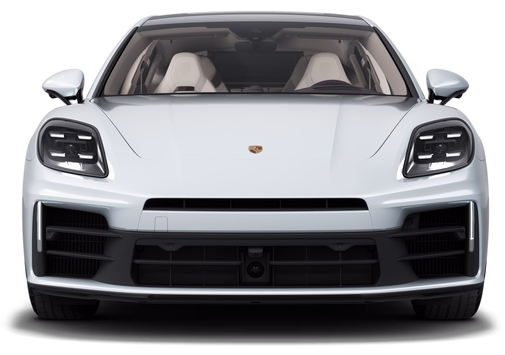 细花白金属漆保时捷 Panamera 4 E-Hybrid 行政加长版前视图